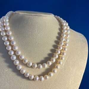 36 inch long real Pearl necklace